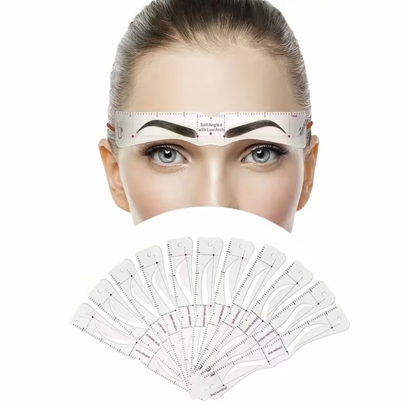 Eyebrow Stencils, 12 Pairs Eyebrow Shaper Kit, Reusable Eyebrow Template W/Strap - Picture 2 of 11